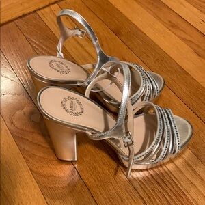 Silver Elegant Heeled Sandals